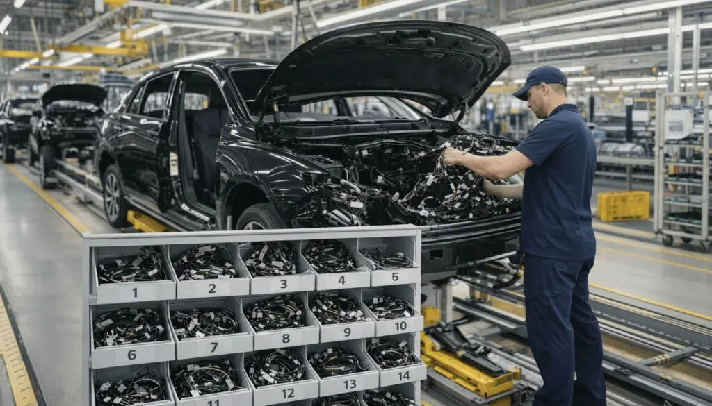 Just‑in‑Sequence Software für Logistik zur sequenzierten Bereitstellung von Bauteilen in der Produktion